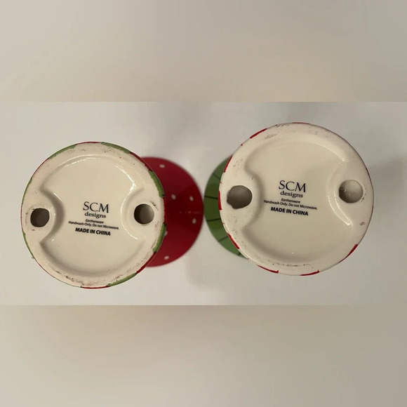 SCM Designs Christmas Holiday Santa and Snowman Martini Glasses Set of 2 - Picture 4 of 9